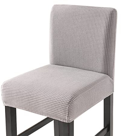 CHNSHOME Barhocker Stuhlhussen Stretch Bar Stuhlhussen Stuhlbezüge barhocker bezug mit Rückenlehne 4er Set