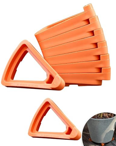 Choclaif Pot Feet for Outdoor Planters Large - 12 PCS of Pot Toes, Elevate Your Flower Pots and Prevent Stains and Water Damage(Orange, Small)