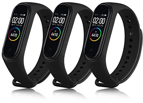 Oumida 3 Pcs Bracelet pour Xiaomi Mi Band 4/ Xiaomi Mi Band 3, Bracelet Silicone Souple Respirant Coloré pour Mi Band 4/ Mi Band 3
