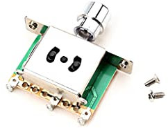 Alnicov 1 x 3-Wege-Tonabnehmer-Wahlschalter mit silberfarbener Spitze für elektrische Gitarren