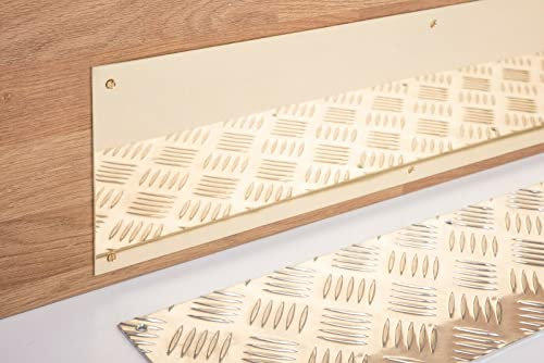 1 Piece of Metal Door Kick Plates - Polished Brass (650mm x 150mm)