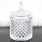 Maestro Craft Clear Crystal Glass Biscuit Barrel Container Decorative Candy Jar with Lid, Organiser Jar 300ml