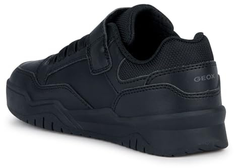 Geox J Perth Boy E Sneaker, Black, 34 EU