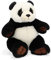 Keel Toys KEELECO - Peluche 100% recyclée - Jouet écologique pour Enfant - Peluche Panda 20cm - SE2118, Noir et Blanc