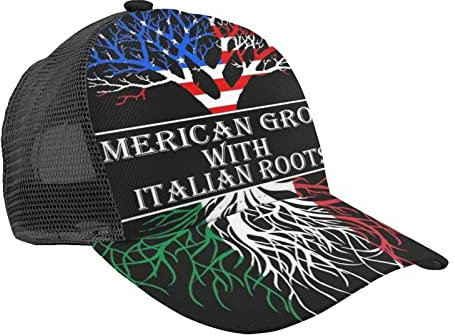 QQIAEJIA Grown Mexican Roots Print Baseball Caps, Unisex Trucker Hut Dad Hat Reise Cap Verstellbare Snapback Sport Hut, Siehe Abbildung, One size