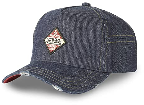 Cap Herren Angenehm, Tracker Kappe Herren, Reclyced, Luftiges Netzgewebe, Blau Rot, Einheitsgröße