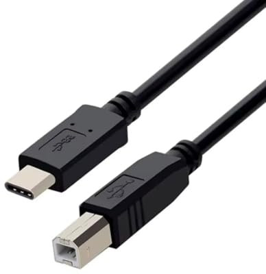 iCables USB C Printer Cable 2m - For Scanner, External Desktop Hard Drives, USB HUB, MIDI Controller/Keyboard and Other PC/Mac Peripherals - Lacie/WD/Seagate - USB A to TYPE C Lead - 2M/6.5ft