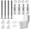 4 Pairs Toilet Seat Fittings Toilet Seat Screws Universal Toilet Seat Fixings and Bolts Toilet Seat Hinges Bolt Nut Expanding Rubber Top Nuts Screws Toilet Fixing Kit for Toilet Covers Replacement