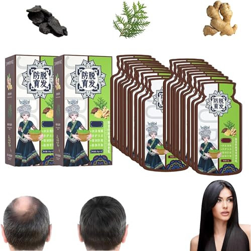Ginger Plant Extract Anti-Hair Loss Hair Shampoo, Smooth and Oil Control Anti Hair Loss Shampoo, Hair Growth Shampoo Promotes Hair Growth For All Hair Types (2box)
