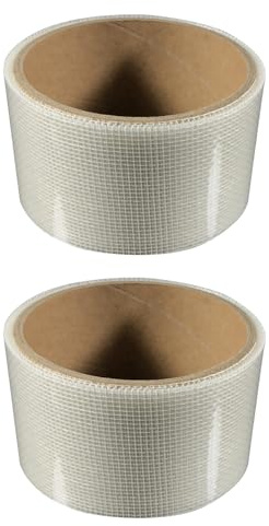 2 Stück Fliegengitter Reparatur, 5 cm x 5 m Selbstklebend Bildschirmfenster Reparatur Klebeband für Tür, Fenster, Bildschirm, Vorhang (Weiß)