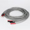 DREEK Audio Pure Silver Plated Speaker Cable Audio Loudspeaker Cable With Y Spade Connector Plug(Silvery,2 Meters)