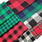 BrightGlow 8 Stück Weihnachtsbüffel Karierter Stoff Weihnachten Plaid Baumwollstoff 100% Baumwolle Stoff Patchwork Quadrate Weihnachten Quilten Stoff Fat Quarters Weihnachtsstoffe 50X50cm