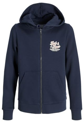 JACK & JONES Jjelogo Sweat Zip Hood 2 Col Aw25 Pls - Plus Size