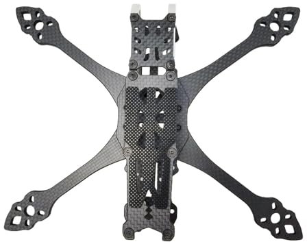 RC MARK5 5 Zoll FPV Kohlefaserrahmen 225 mm Radstand 5 mm Arme kompatibel mit Vista Analog Drohnen Kompatibel mit FPV Freestyle(No Print)