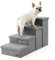 COZY KISS Hundetreppe für Kleine Hunde mit Stauraum, Breite Haustiertreppe Faltbare für Bett und Couch, Hunderampe mit Rutschfestem Boden, Lecksichere (Grau, 43x97x56cm, 4)