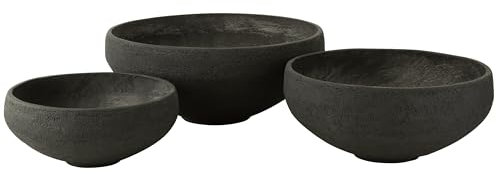 J-Line Set VON 3 Schalen TON SCHWARZ
