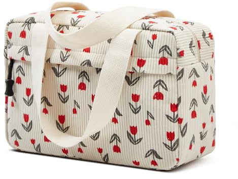 Jiliyote Groß Kosmetiktasche Cord Kulturtasche Gross Damen Kulturbeutel Kord Reise Waschtasche Damen Kosmetikbeutel für Travel Mädchen