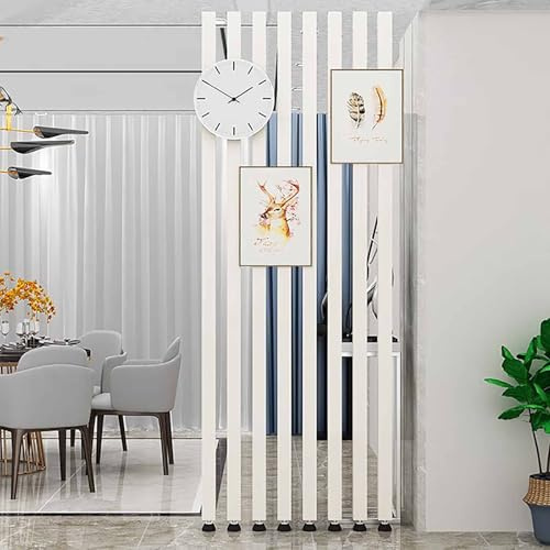 8 Pcs Metal Iron Wall Dividers - Floor to Ceiling Privacy Screens for Entrance Hall, Versatile Partition Columns, Stylish Space Separator & Decorative Column Grill