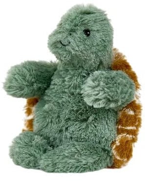 Warmies Mini Turtle Plush Mini Size, Fully Microwavable and Weighted Cuddly Toy for Anxiety, Chill in The Freezer or Heat in Microwave, Soft Toy Heat Pad