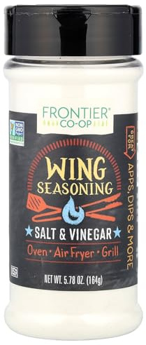 Wing Seasoning, Salt & Vinegar, 5.78 oz (164 g), Frontier Co-op