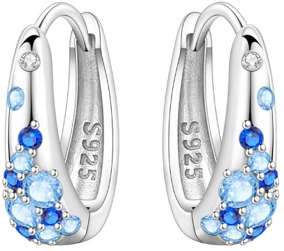 MISEFF Sterlingsilber-Ohrringe für Damen, hypoallergen, 925er Silber-Creolen, minimalistischer Schmuck für den Alltag für Damen