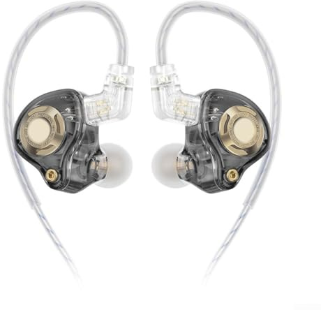 Three Tuning Modes HiFi Earphones with Detachable Cable for Gaming and Music Lovers (Black)