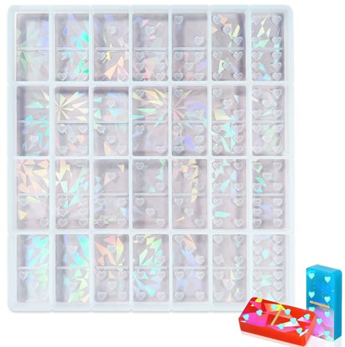 Holografische Schokoladenform, Tiefe Schokoladenriegel-Form, Schokoladenform Silikon, Leicht Zu LöSen, Dicke Formen, Holographic Chocolate Mold FüR Wachs&Diy-Projekte &Zum Backen, Wiederverwendbar