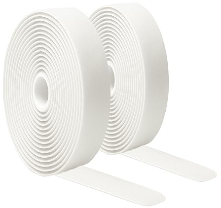 KORBOND Hook & Loop Tape 15m- White – Double Sided Sticky Tape - Extra Large Roll of Self-Adhesive Sticky Back Fastening Tape – 2cm Width