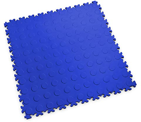 Fortelock PVC Vinyl Bodenfliese | PVC Fliesen Garage | Garagenboden | Werkstattboden | Industry Noppen (Hohe Belastbarkeit) 2040 (Blau)