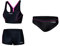 Aqua Speed Set Schwimmbikini + Bikinihose für Damen | Zweiteiler | sportliche Bademode | 2-Piece Swimsuit | Schwimmbekleidung | Schwimmbikini Aquafitness | Gr. 38, 19 Black - Pink | Fiona