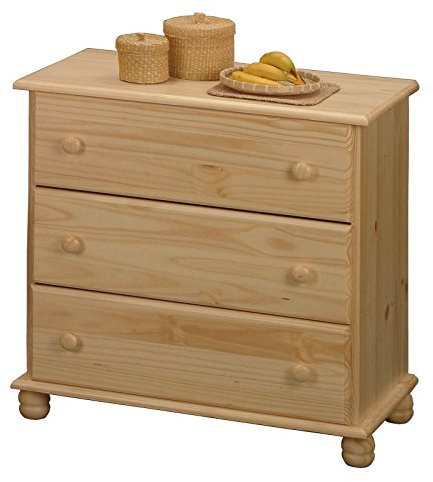 IDEA Möbel s.r.o. Kommode Sören mit 3 Schubladen Kiefer lackiert 79x43x80cm