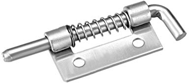 sourcing map 5 Stück 201 Edelstahl Möbel Fenster Feder Verriegelung Linkshändig Torriegel Schlossriegel 2.2inch