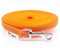 Twinkys Dog Style Schleppleine Hundeleine gummiert 15 mm breit für Hunde bis 50 kg - MIT Handschlaufe 30 Meter Orange Made in Germany