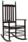vidaXL Pappelholz Schaukelstuhl mit gebogener Sitzfläche Gartensessel Gartenstuhl Relaxstuhl Ruhesessel Sessel Schwingstuhl Schwingsessel Holzstuhl Braun