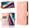 BaiFu Wallet Case for Motorola Moto G 5G Plus Case, Retro Style Wallet Magnetic Cover with Credit Card Slots and Flip Stand, Leather Phone Case Compatible with Motorola Moto G 5G Plus, Pink