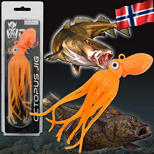 Angel-Berger Wild Devil Baits Octopus Jig Dorsch Heilbutt Seelachs Köder Pilker Meeresangeln Gummifisch