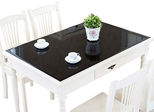 CIEEIN CIEHT Haushalt Küche PVC Tischdecke Tischmatte Schreibtisch Tischfolie Tischschutz Matte Wasserdicht Schwarz 90 * 180CM