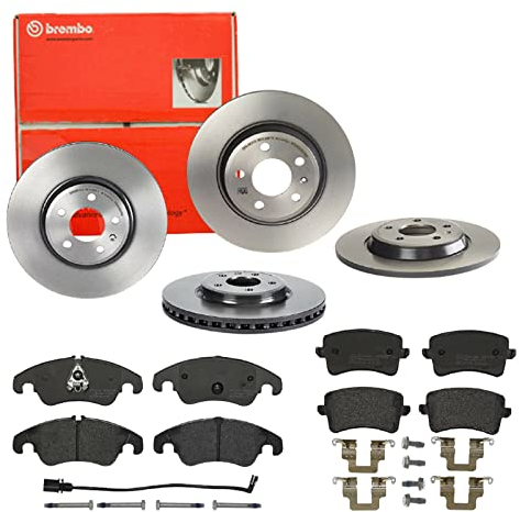 Bremsen Set Bremsscheiben Bremsbeläge Brembo vorne hinten für für A4 Allroad Avant