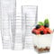KAHEIGN 50 Pezzi Mini Coppette Da Dessert, 240ml Coppe Quadrate In Plastica, Coppa Antipasto Parfait Trasparente, Ciotola Da Portata Riutilizzabile Per Budino Mousse Party (7 x 7cm)