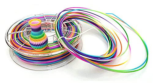 PETG Regenbogen-Filament 1,75 mm, 250 g, ändern Sie die Farbe alle 10 cm, was bedeutet, dass Sie den Farbwechseleffekt beim Drucken sehr kleiner Modelle erzielen können