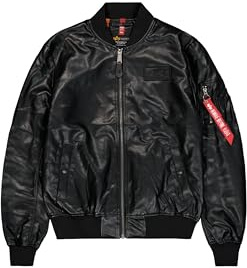 ALPHA INDUSTRIES Herren Alpha Industries Ma-1 Vf Vegan Leather Lederjacke für Herren Lederjacke (1er Pack)