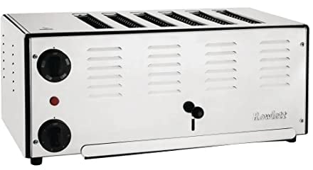 Rowlett Premier 6 Slot 2.6kW Toaster with 2 x Additional Elements, Stainless Steel, Designed in UK, Replaceable Elements, Rotary Slot Selector, Variable Timer, Professional and Home Use, CH171