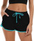 Fanient Damen Schwimmen Shorts Schwarz Blau Strandshorts Mädchen Badeshorts Schnelltrocknend Boardshorts Lässige Sportbekleidung Yoga Hawaiian Shorts