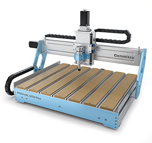 Máquina CNC Genmitsu PROVerXL 6050 Plus para Tallado de MDF acrílico de Madera metálica, Control GRBL, fresadora CNC de Corte de 3 Ejes, Mesa híbrida, área de Trabajo 600 x 500 x 115 mm