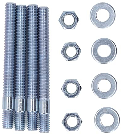 Vergaser-Stehbolzen-Set, 3,5-Zoll-Vergaser-Stehbolzen-Set Metall-Vergaser-Montagebolzen-Kit mit Abstandshaltern für 5/16-Zoll-Gewinde-Ansaugkrümmer