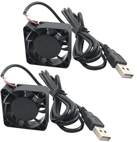 FainWan 2-Pack 40mm x10mm DC 5V USB Brushless Cooling Fan, Dual Ball Bearing, Quiet Operation, 4010 Small Computer Fan 100cm Wire