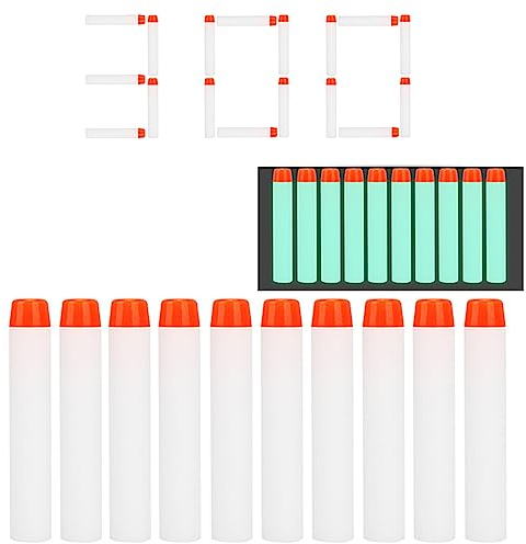 König Design Nerf Pfeile - 300 Stück Nerf Darts Nerf Munition Pfeile Dart Bullets Refill Darts Foam Pfeile für N-Strike Elite Blasters Series Hasbro Fortnite