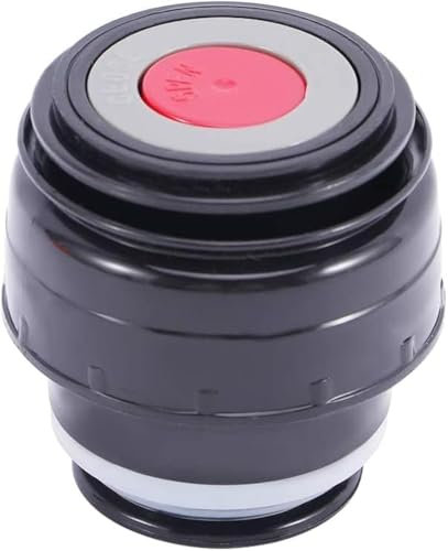 Tapa de termo de vacío de 4,5/5,2 cm, taza de viaje al aire libre, tapa de termo portátil universal para taza de viaje (4,5 cm, negro y rojo)