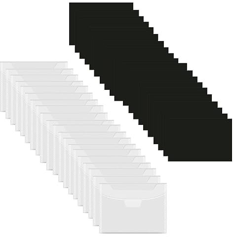 20 Stück Transparenten Stempel Aufbewahrungstaschen mit Gummi-Magnetbögen,Stanzschablone Tasche Stanzformen Tasche Schablone Tasche Stanzformen-Aufbewahrung, Schablonen-Organizer für Kartenherstellung