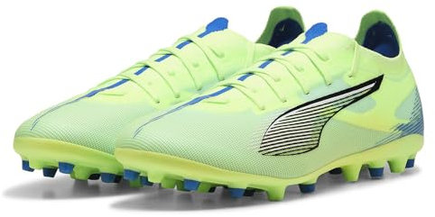 PUMA Unisex Adults Ultra 5 Match MG Soccer Shoe, Fizzy Apple-PUMA White-BLUEMAZING, 42 EU